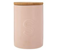 Fenwick Sugar Canister, Pink, Bamboo Lid