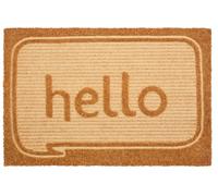 Orsina Filta Hello Embossed Coir Doormat in Brown | Size: Medium Orsina Brown Medium