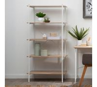 Storage Five Tier Oak Shelf Unit, Versatile And Adaptable Shelving Unit, Durable tall Cupboards Premier Housewares Natural One Size