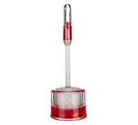 Orsina Floating Hearts Acrylic Hearts Toilet Brush Holder in Red Orsina Red
