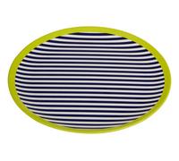 Orsina Floral Design Stripe Side Plate, Curved Contemporary Breakfast Plate, Functional Breakfast Side Plate Orsina Multicolor