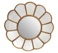 Orsina Floral Wall Mirror, Radiating Accent Mirror For Dressing Rooms, Decorative Centrepiece For Wall Display