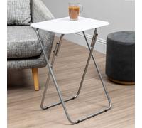 Interiors by Premier Space Saving Folding Table With White Top, Stylish Side Tables For Living Room, Sturdy Coffee Table