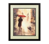 Orsina Framed Man Under Umbrella Wall Art