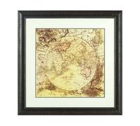 Orsina Framed Vintage Map Wall Art Home Wall Décor in Black Orsina Black