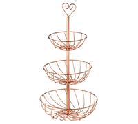 Orsina Fruit Basket, Contemporary Copper Finish Wire Bowl For Storing Fresh Fruit, Durable Metal Construction in Gold Orsina Gold