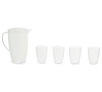 Orsina Functional 2.2L Plastic Pitcher With 4 Cups, Smart Design Pitcher Jug, Honeycomb Finish Plastic Pitcher