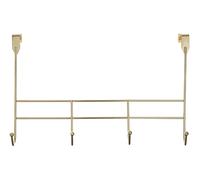 Orsina Functional 4 Hook Champagne Gold Over Door Hanger, Stylish Over Door Coat Hanger, Sturdy Design Hanging Rack Orsina Gold