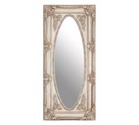 Orsina Functional Champagne Finish Oval Border Wall Mirror, Timeless Mirror For Livingroom, Elegant Modern Mirror