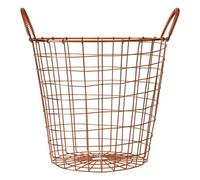 Vertex Round Wire Basket Copper Plated, Copper