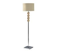 Premier Housewares Mistro Cream Suede Effect Shade Floor Lamp