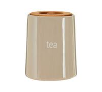 Orsina Functional Design Beige Ceramic Tea Canister, Chic Design Ceramic Canister, Durable Canister For Ingredients