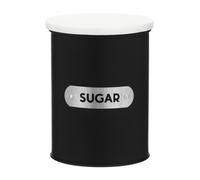 Orsina Functional Design Black Enamel Sugar Canister, Chic Design Metal Canister, Durable Stainless Steel Canister Orsina Black