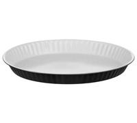 Orsina Functional Design Black Flan Dish, Non-Stick Carbon Steel Tart Dish For Even Baking, Durable Round Bakeware