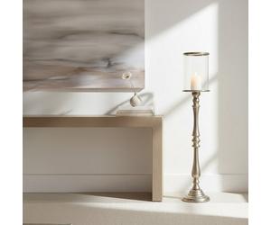 Orsina Functional Design Large Nickel Candle Holder, High Quality Holder For Bedside Table, Stable Candle Holder