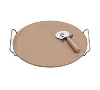 Orsina Functional Design Pizza Stone & Cutter Set, Small Ceramic Pizza Stone For Crispy Base, Durable Pizza in Natural Orsina Natural