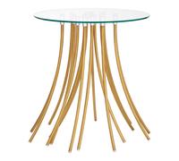 Orsina Functional Design Side Table, Unique Metal Legs Of Our Side Table By Couch, Versatile Usage Corner Table in Gold Orsina Gold