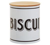 Orsina Functional Design White Metal Biscuit Canister, Chic Design Metal Canister, Durable Stainless Steel Canister Orsina White