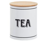 Orsina Functional Design White Metal Tea Canister, Chic Design Metal Canister, Durable Stainless Steel Canister Orsina White