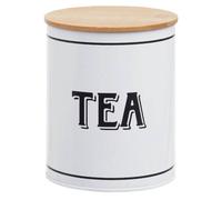 Orsina Functional Design White Metal Tea Canister, Chic Design Metal Canister, Durable Stainless Steel Canister