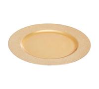 Orsina Functional Gold Finish Pebble Effect Charger Plate, Minimalist Dinner Plate, Reliable Gold Dinner Plate