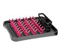 Orsina Functional Grey And Hot Pink Dish Drainer, Stylish Dish Drainer For Kitchen, Practical Design Dish Drainer