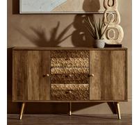 Interiors by Premier Sideboard Frida 3 Drawers Light Walnut