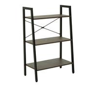 Interiors by PH 3 Tier Shelf Unit Dark Oak Effect Black Frame