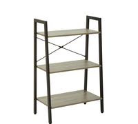 Premier Housewares Bradbury Three Tier Grey Oak Veneer Ladder Shelf Unit