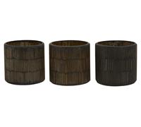 Orsina Gaia Set Of 3 Mosaic Tealight Holders in Gold Orsina Gold