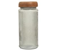 Orsina Garner Medium Glass Storage Jar in Natural Orsina Natural