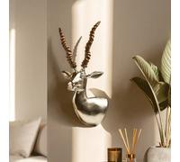 Orsina Gazelle Wall Mountable Sculpture, Decorative Art Sculpture For Wall, Traditional Gazelle Head Wall Art
