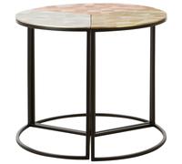 Orsina Geometric Design Set Of 3 Assorted Round Side Tables, Assorted Round Side Tables, Versatile Modern Tables Orsina Multicolor