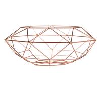 Orsina Geometric Green Finish Fruit Basket, Functional Design Unique Fruit Basket, Contemporary Fruit Basket in Copper Orsina Copper