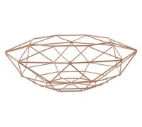 Orsina Geometric Green Finish Fruit Basket, Functional Design Unique Fruit Basket, Contemporary Fruit Basket in Pink Orsina Pink