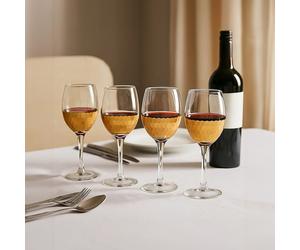 Orsina Geometric Ribbed Wine Glass Set, 4 Small Colored Wine Goblets With Gold Metallic Strip, Textured Glasses Orsina Gold