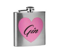 Orsina Gin Hip Flask, 5oz Stainless Steel Flask With Playful “Gin" Print Design, Secure Screw Cap For Leak-Free Orsina Multicolor