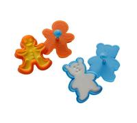 Cookie Stamps, Teddy Bear/Gingerbread Man - Set of 2