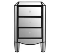 Premier Housewares 3 Drawer Mirrored Chest/Chest Of Drawers Bedroom/Silver Chest Of Drawers/Chest Of Draws/Bedroom Chest Of Drawers W51 x D42 x H79cm