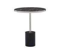 Orsina Glamorous Design Black Marble End Table, Sleek Design Round Side Table, Versatile Modern Side Table Orsina Black