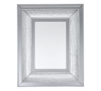 Orsina Glass Mosaic Wall Mirror, Antique wall Mirror with Bevelled Edges, Modern Wall Mirror For Living Room in Silver Orsina Silver