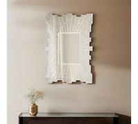 Orsina Glitzy Rectangular Wall Mirror in Silver Orsina Silver