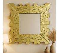 Orsina Glitzy Small Square Wall Mirror in Gold Orsina Gold