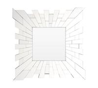 Orsina Glitzy Small Square Wall Mirror in Silver Orsina Silver