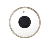 Orsina Gold 16cm Saucepan Lid, Tempered Glass Lid With Steam Vent For Controlled Cooking, Durable Replacement Pan in Clear Orsina Clear