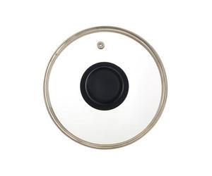 Orsina Gold 16Cm Saucepan Lid, Tempered Glass Lid With Steam Vent For Controlled Cooking, Durable Replacement Pan