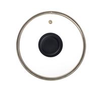 Orsina Gold 18cm Saucepan Lid, Tempered Glass Lid With Steam Vent For Efficient Cooking, Durable Replacement Lid in Clear Orsina Clear