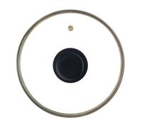 Orsina Gold 20cm Saucepan Lid, Tempered Glass Lid With Steam Vent For Safer Cooking, Durable Replacement Pan Lid in Clear Orsina Clear