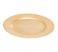 Premier Housewares Gold Charger Plates | Minimalistic Melamine Plates | Durable Dinner Plates | Reliable Gold Finish Dinner Plate | Versatile Dinnerware Set for Home, Events