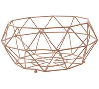 Orsina Gold Finish Fruit Basket, Stylish Wire Bowl For Displaying & Storing Fresh Fruit, Durable Metal in Pink Orsina Pink